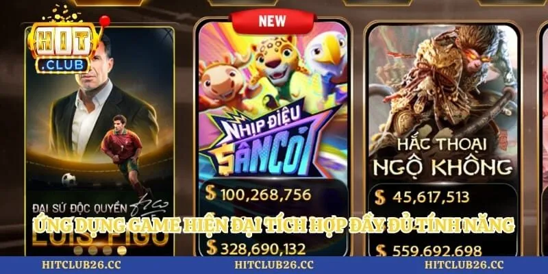Ứng dụng game hiện đại tích hợp đầy đủ tính năng 